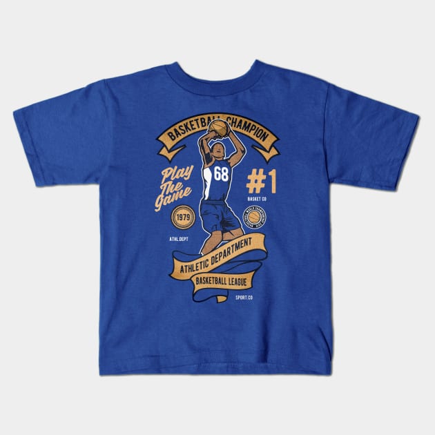 Basketball Champion Kids T-Shirt by Tempe Gaul